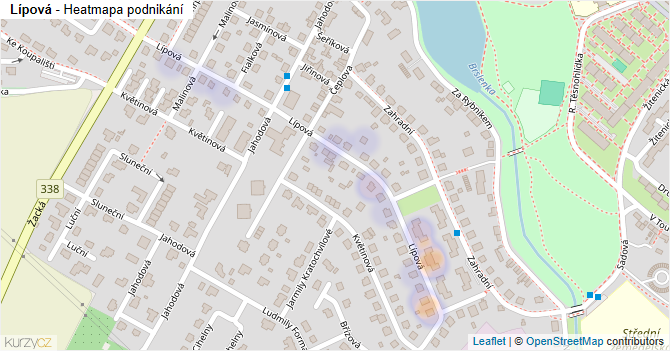 Lípová - mapa podnikání