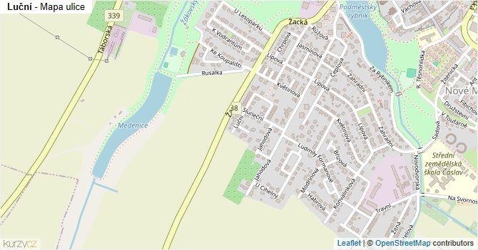 Luční - mapa ulice
