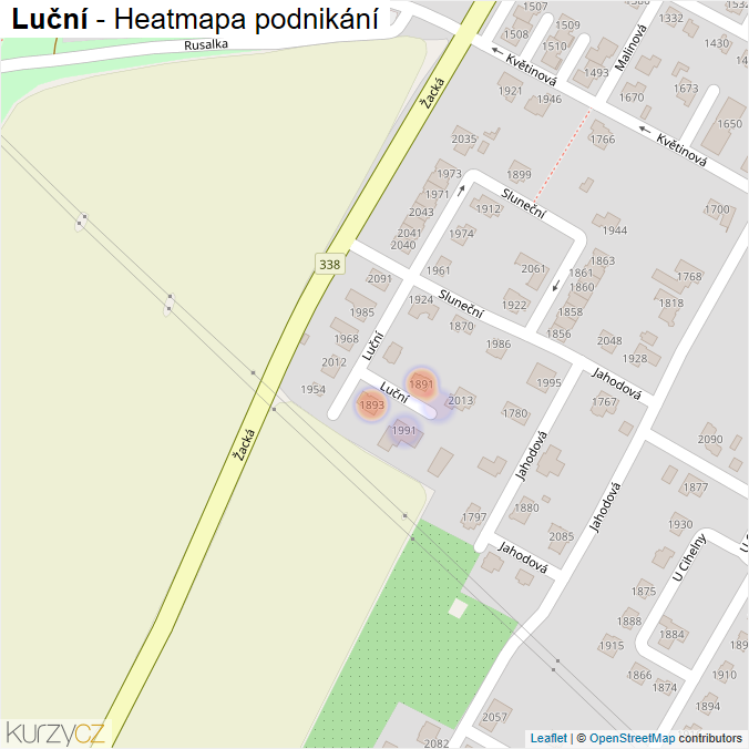 Mapa Luční - Firmy v ulici.