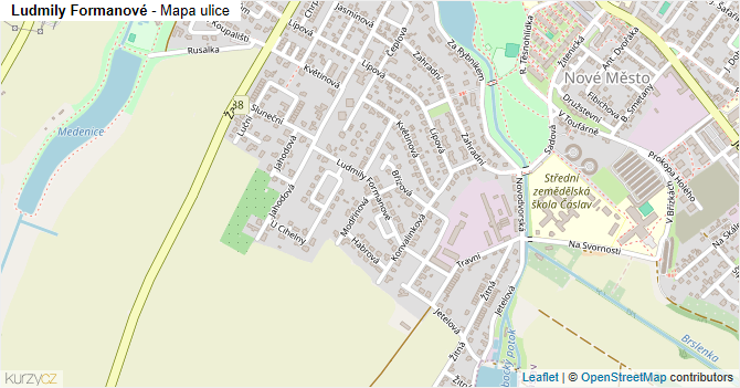 Ludmily Formanové - mapa ulice