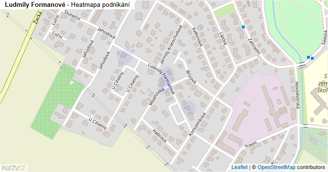 Ludmily Formanové - mapa podnikání