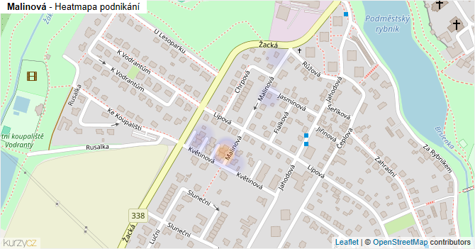 Malinová - mapa podnikání