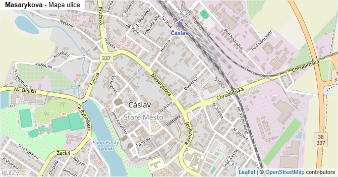 Masarykova - mapa ulice