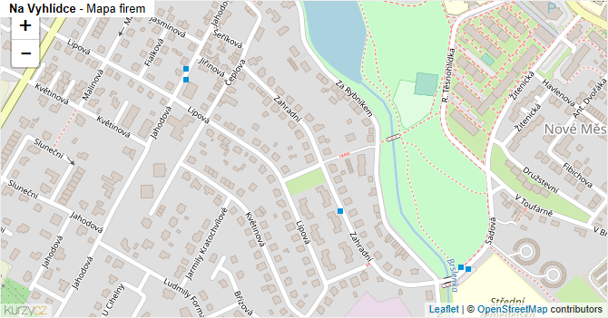 Na Vyhlídce - mapa firem