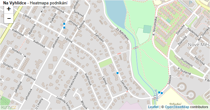 Na Vyhlídce - mapa podnikání