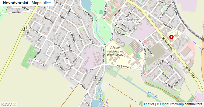 Novodvorská - mapa ulice