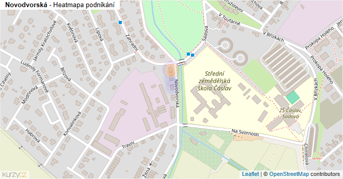 Novodvorská - mapa podnikání