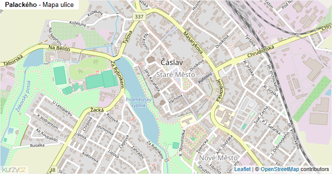 Palackého - mapa ulice