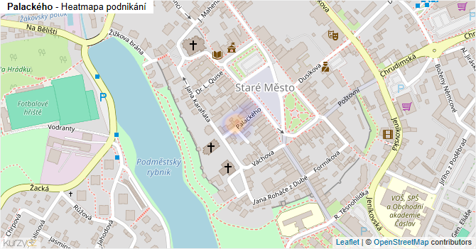 Palackého - mapa podnikání