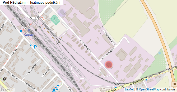 Pod Nádražím - mapa podnikání