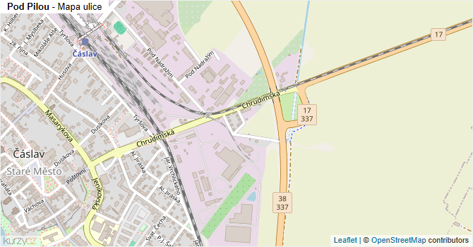Pod Pilou - mapa ulice