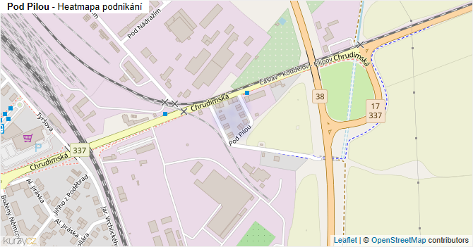 Pod Pilou - mapa podnikání