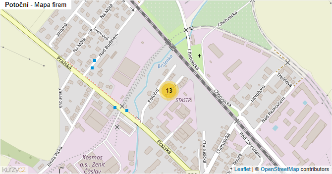 Potoční - mapa firem