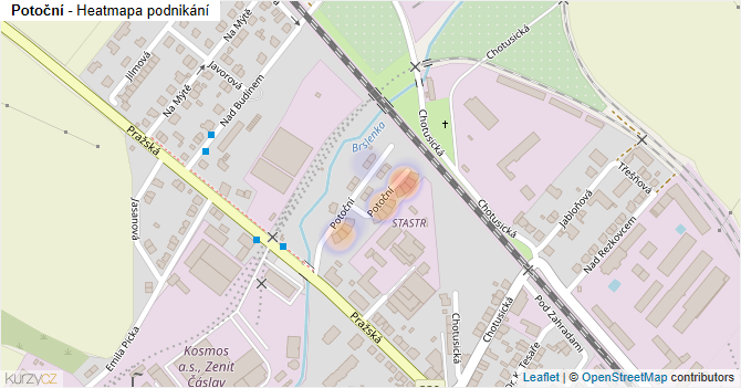 Potoční - mapa podnikání