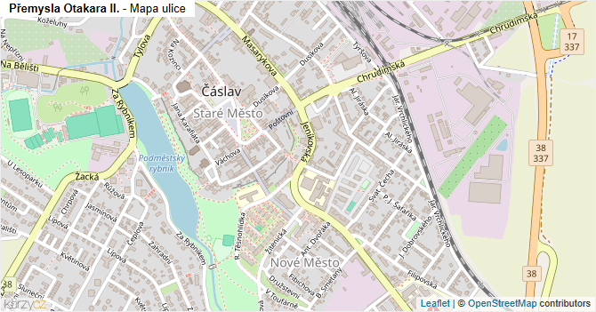 Přemysla Otakara II. - mapa ulice