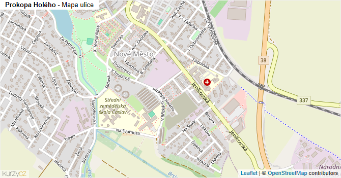 Prokopa Holého - mapa ulice