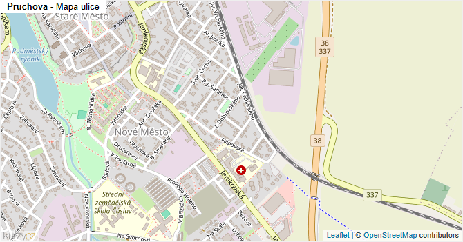Pruchova - mapa ulice