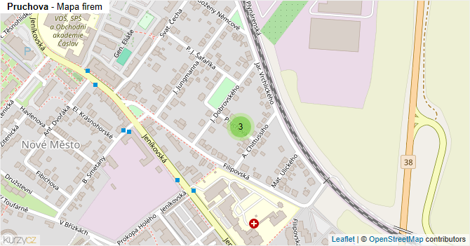 Pruchova - mapa firem