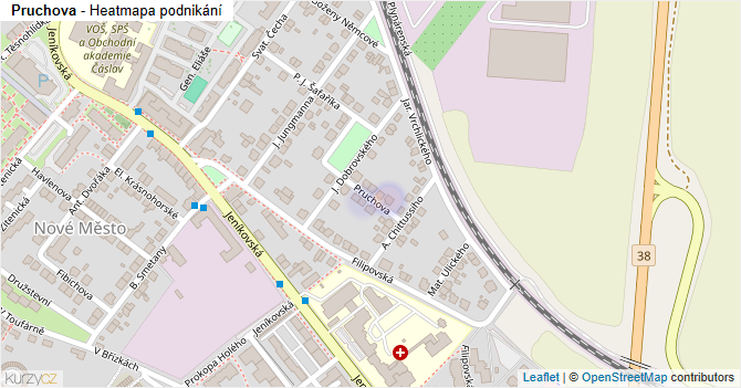 Pruchova - mapa podnikání