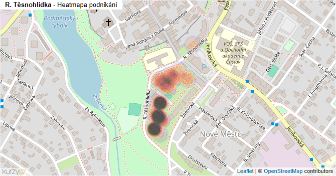 R. Těsnohlídka - mapa podnikání