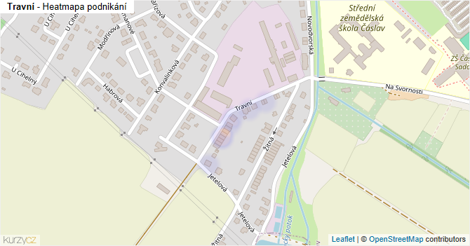 Travní - mapa podnikání