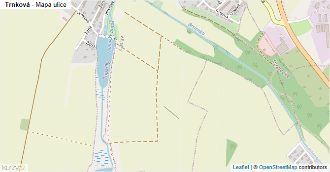 Trnková - mapa ulice