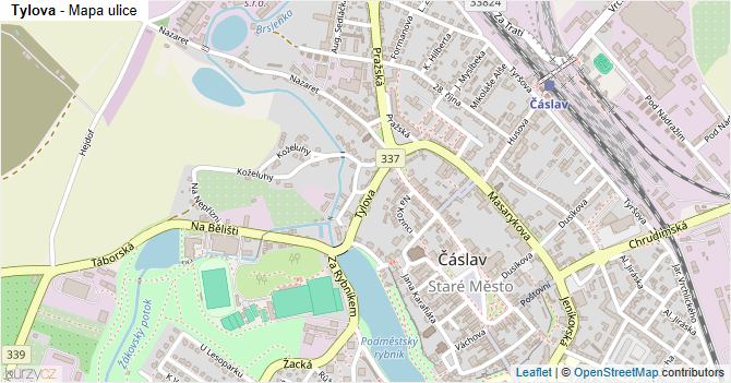 Tylova - mapa ulice