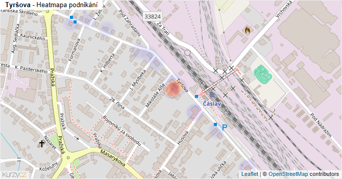 Tyršova - mapa podnikání