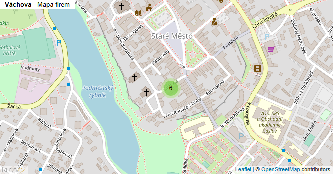 Váchova - mapa firem