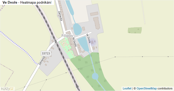 Ve Dvoře - mapa podnikání