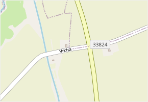 Vrcha v obci Čáslav - mapa ulice