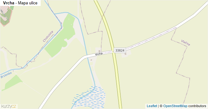 Vrcha - mapa ulice