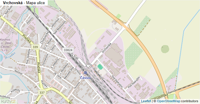 Vrchovská - mapa ulice