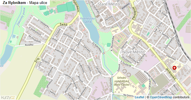 Za Rybníkem - mapa ulice
