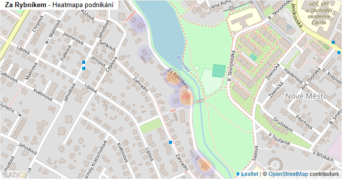 Za Rybníkem - mapa podnikání