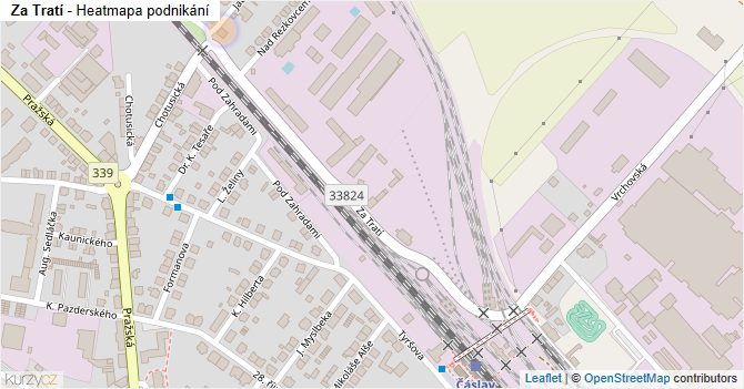 Za Tratí - mapa podnikání