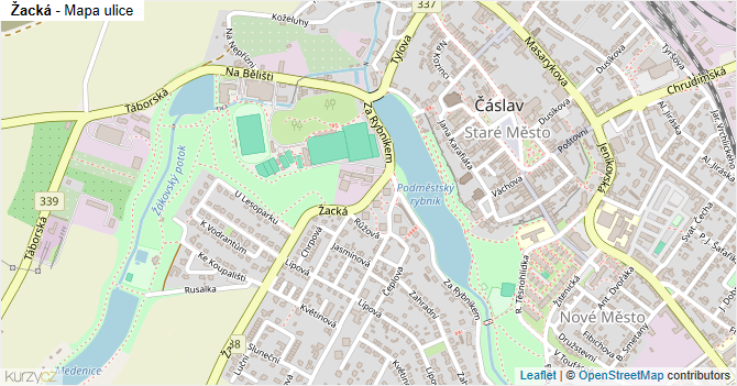Žacká - mapa ulice