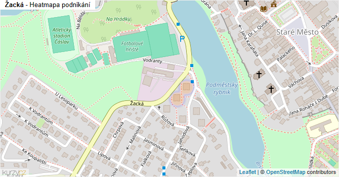 Žacká - mapa podnikání