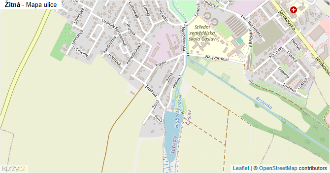 Žitná - mapa ulice