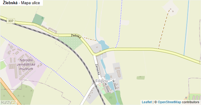 Žlebská - mapa ulice