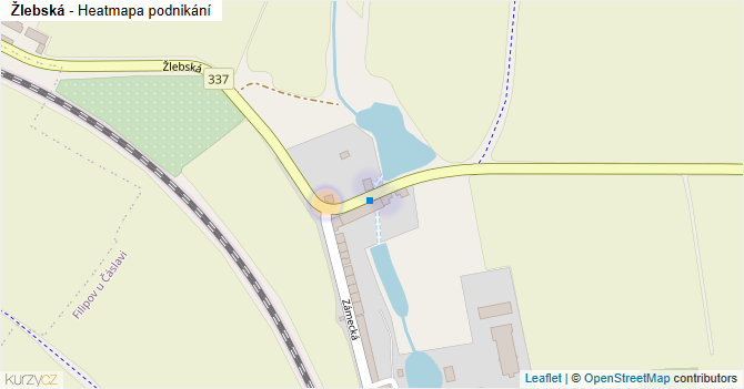 Žlebská - mapa podnikání