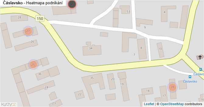 Čáslavsko - mapa podnikání