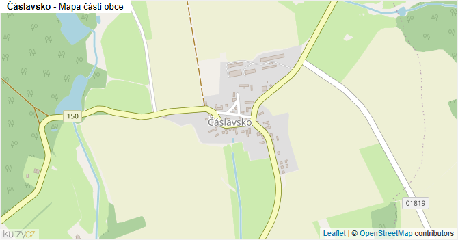 Čáslavsko - mapa části obce