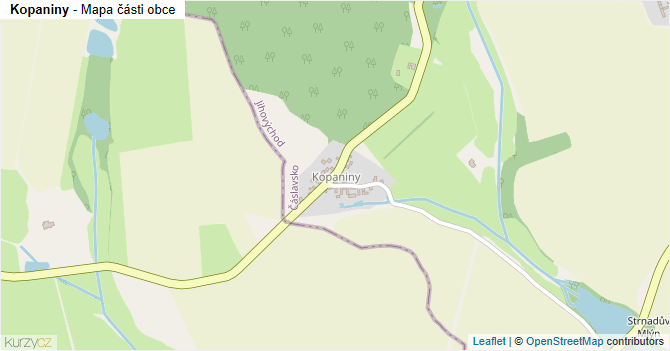 Kopaniny - mapa části obce