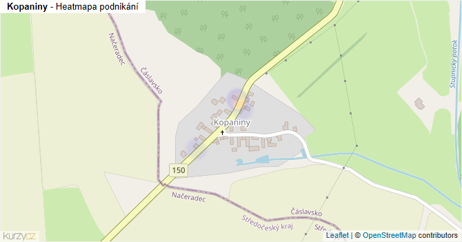 Kopaniny - mapa podnikání