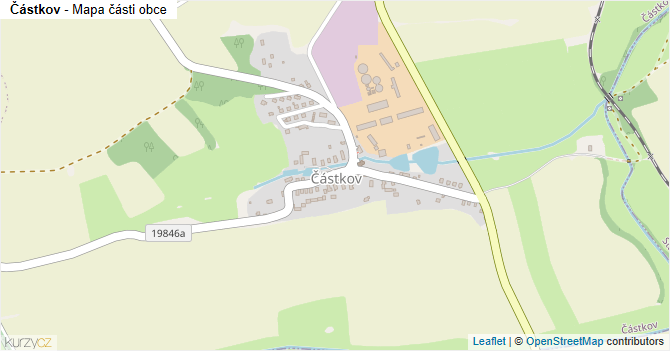 Částkov - mapa části obce