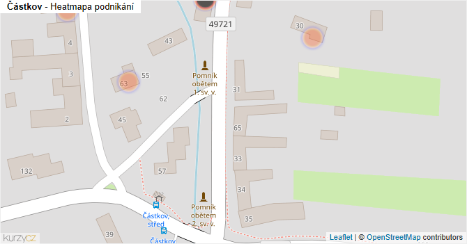 Částkov - mapa podnikání