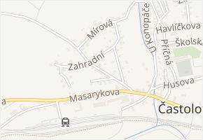 Štefánikova v obci Častolovice - mapa ulice