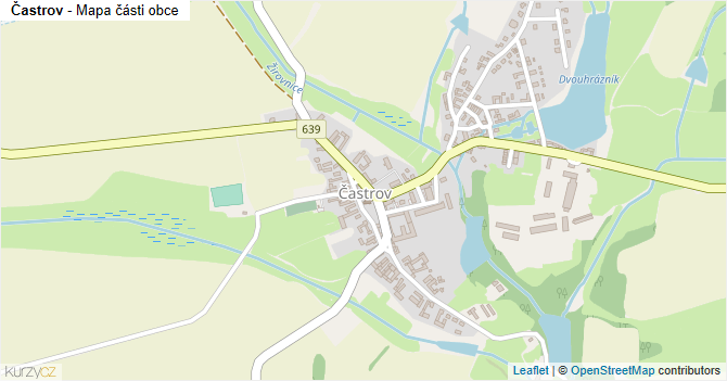 Častrov - mapa části obce