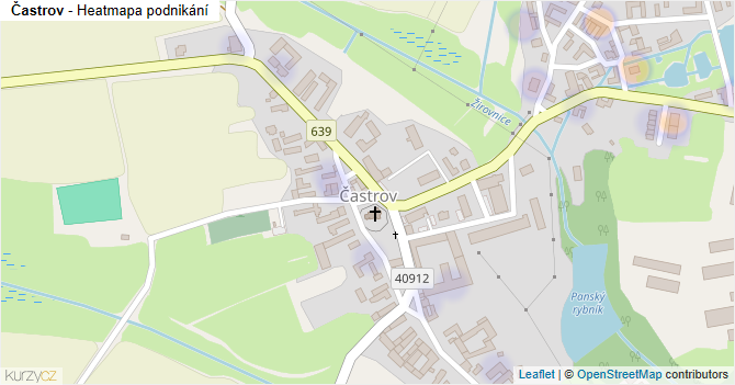 Častrov - mapa podnikání